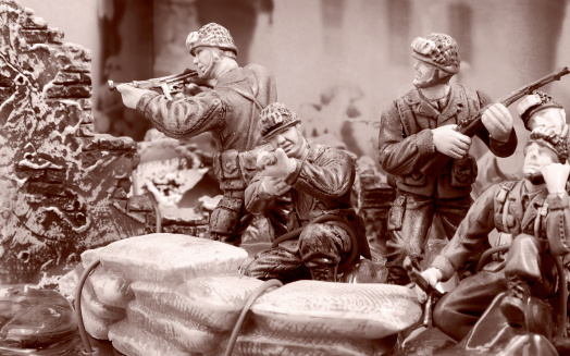 Photo of Toy SOldiers in Sepia Tone