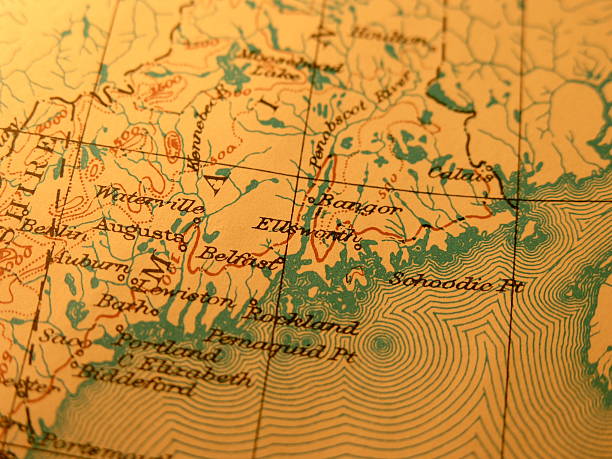 istock Antique map, Maine Coast 139546333