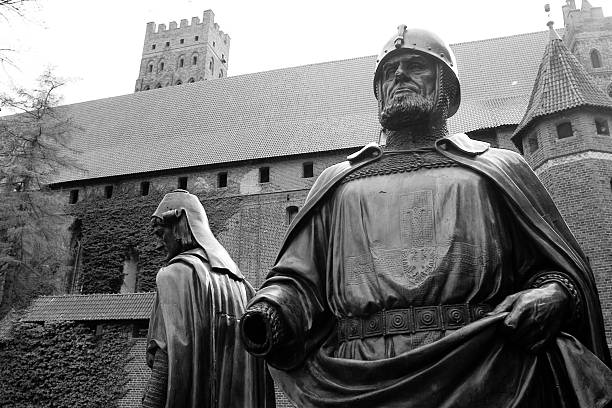 Sculpture of Teutonic Knights in Malbork Castle (Poland)