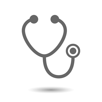 Stethoscope symbol isolated on white background