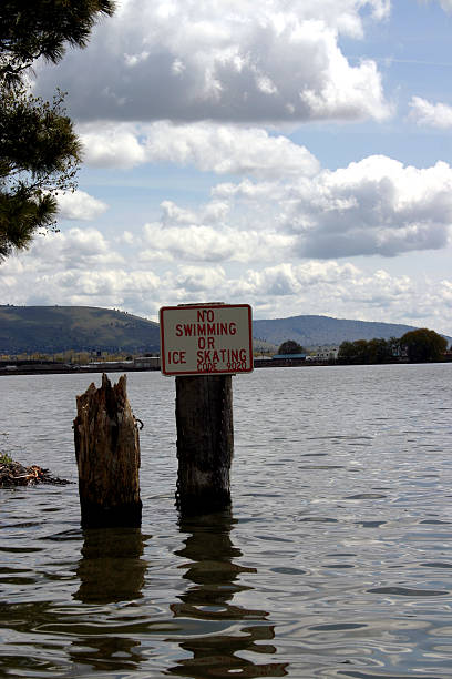 NO ICE SKATING!! stock photo