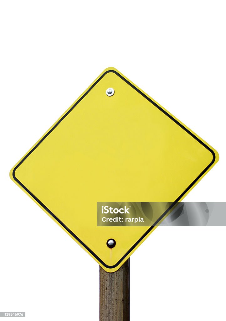Isolierte traffic sign - Lizenzfrei Rhombus Stock-Foto