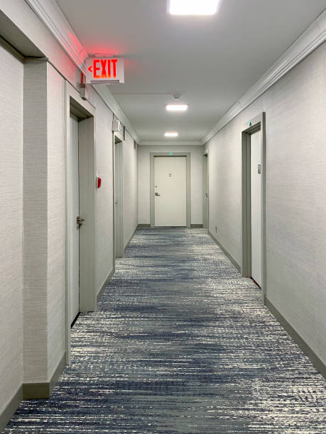 istock Corridor of residential apartments 1395470144