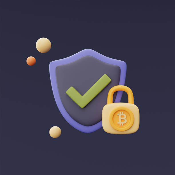 istock Crypto currency privacy information security concept,bitcoin,Ethereum,blockchain technology services,minimal style.3d rendering. 1395472627