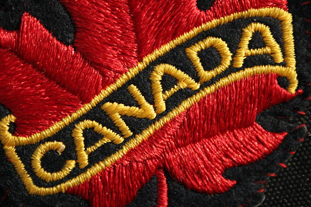 canada patch stock photo