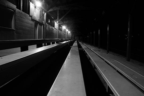 Night Bleachers stock photo