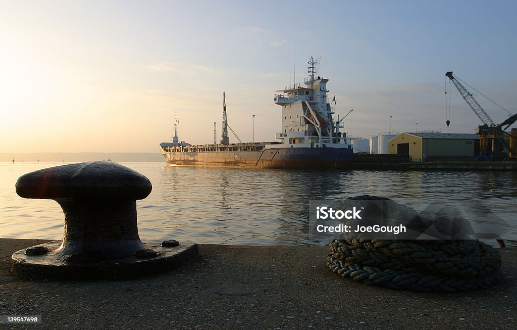 Morgendämmerung an der Quay 1 - Lizenzfrei Anlegestelle Stock-Foto