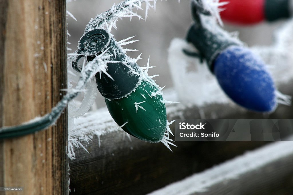 Mattiertes über Christmas lights - Lizenzfrei Eingefroren Stock-Foto