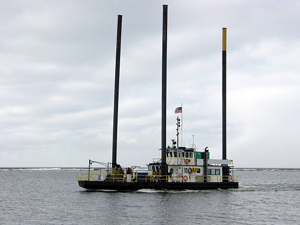 istock Commercial diving jack-up barge 139548648