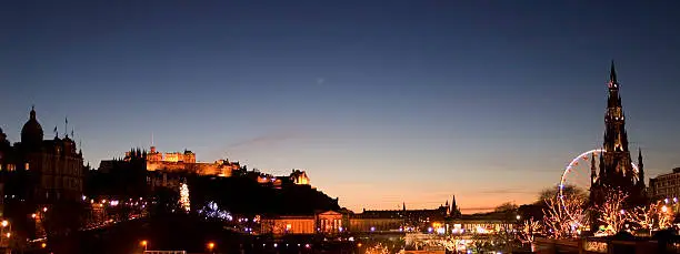 Scotland's capital city skyline at night