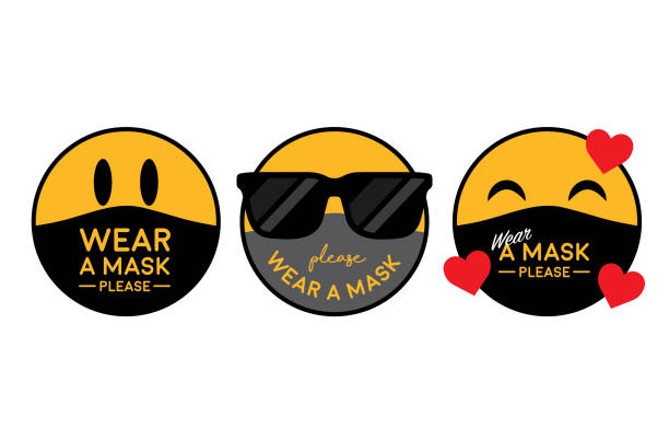 proszę nosić maskę ikona wektorowe oznakowanie emoji - party hat silhouette symbol computer icon stock illustrations