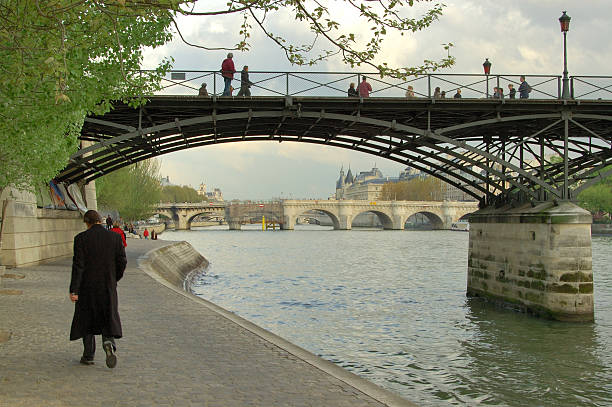 Walk by the Seine stock photo