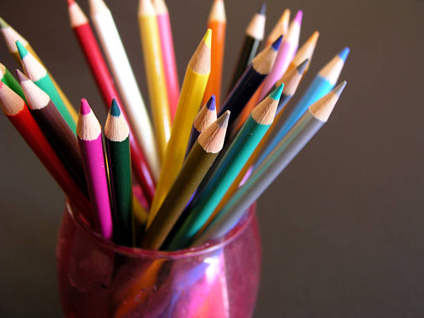 istock Color pencils in cup 139549325