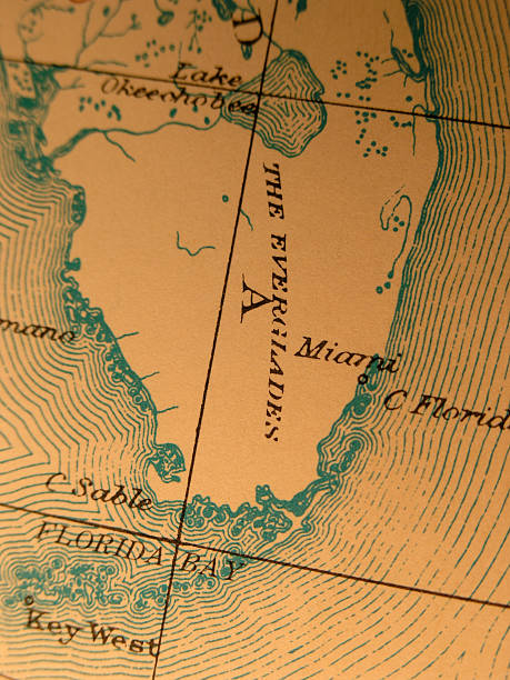 istock Antique map, South Florida - Miami and Everglades 139549555