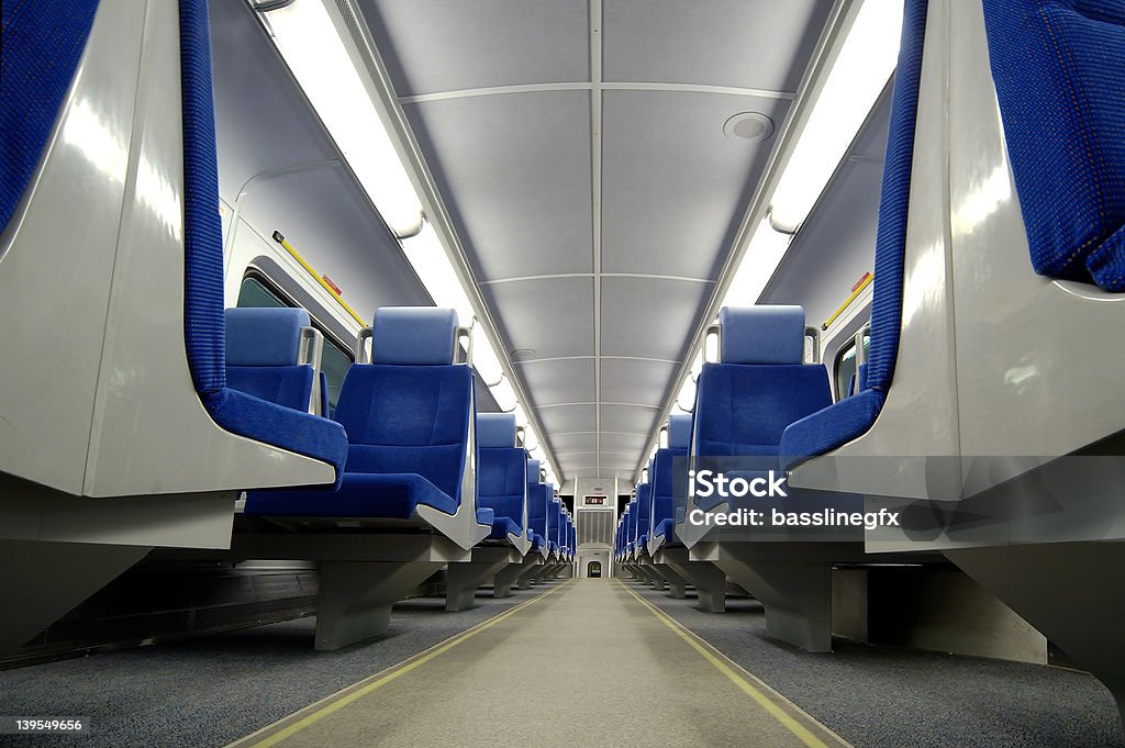 Train de sièges - Photo de Migration quotidienne libre de droits