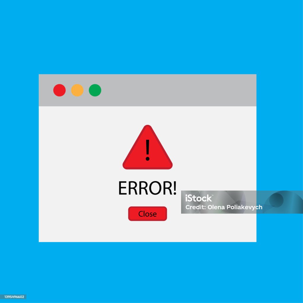 Error Exclamation Mark Computer Interface Alert Message Error On ...