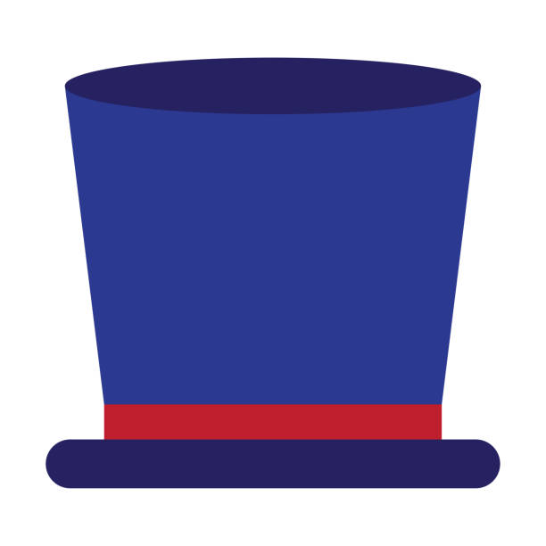 Blue top hat for clothing design. Studio shot. Vector illustration. stock image. Blue top hat for clothing design. Studio shot. Vector illustration. stock image. EPS 10. black hat upside down stock illustrations