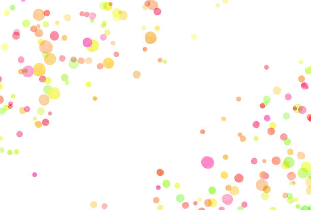 istock Colorful watercolor polka dot background illustration 1395496691