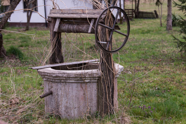Croatia, May 01,2022: Well for drawing water located in the countryside.