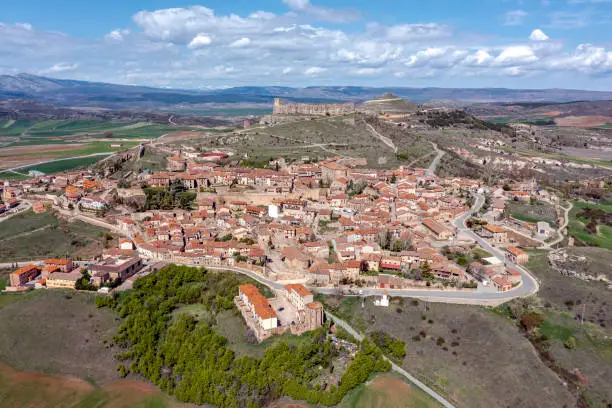 Panoramic view of the city of Atienza, a Spanish town in the province of Guadalajara, in the autonomous community of Castilla-La Mancha. It has the title of town and enjoyed considerable importance during the Middle Ages