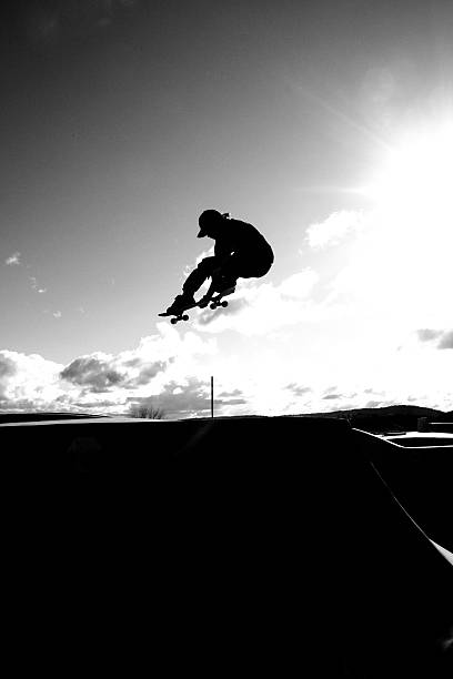 Silhouette Skater stock photo