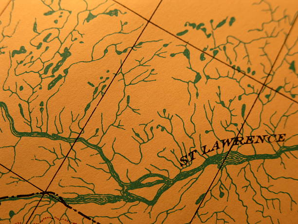 istock Antique map, St. Lawrence River Montreal area 139550544