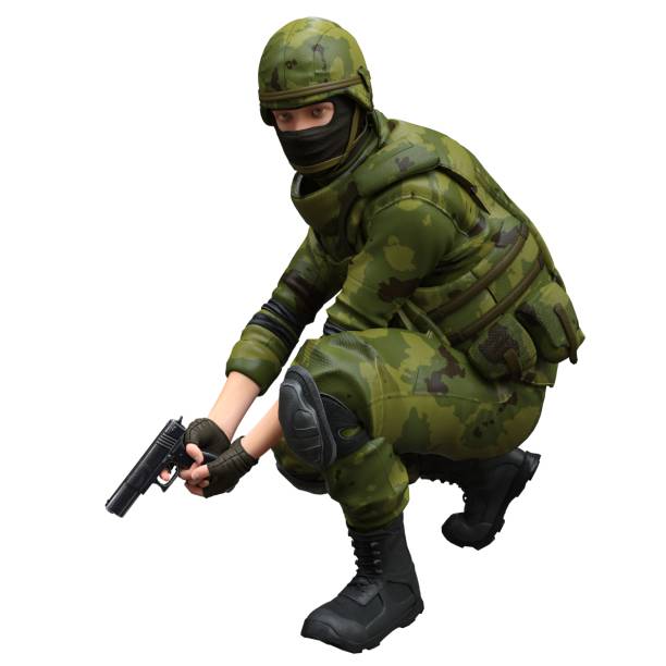 Tough little soldier ready to assault the playground.