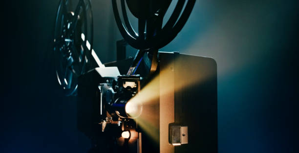 Old cinema projector stock photo