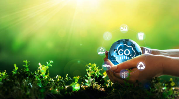 istock Renewable energy-based green businesses can limit climate change and global warming.Reduce CO2 emission concept. 1395511587