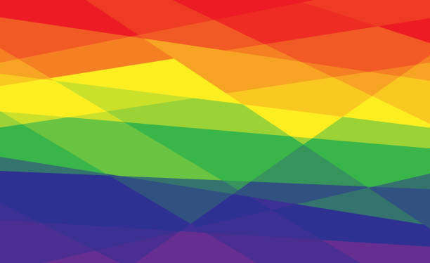istock Rainbow abstract background. Colourful Mosaic geometric LGBT horizontal flag. 1395515126