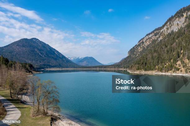 Lake Sylvenstein Stock Photo - Download Image Now - Lake, Beauty In Nature, Color Image