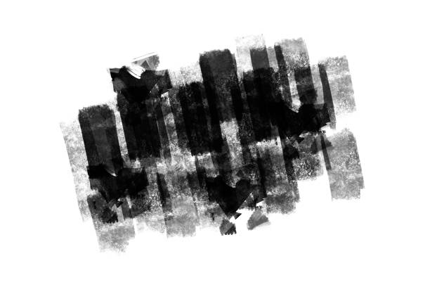 istock Black brush strokes on a white background 1395520633