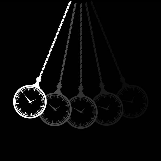 ilustrações, clipart, desenhos animados e ícones de ferramenta de hipnose balançando silhueta do relógio - pocket watch watch clock pocket