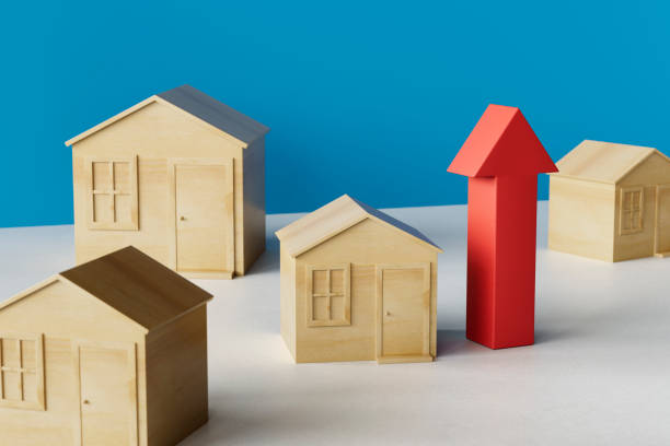 Housing Market Inflation and Interest Rates stock photo