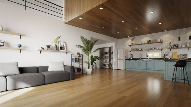 istock modern livingroom and kitchen 1395525027