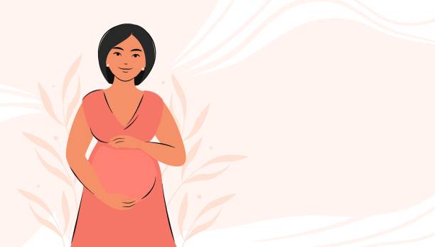 ilustrações de stock, clip art, desenhos animados e ícones de banner pregnant woman 023 - east asian ethnicity japanese ethnicity asian ethnicity one person