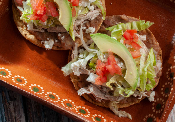 istock Mexican Food, Chicken, pork or beef Tostadas 1395534994