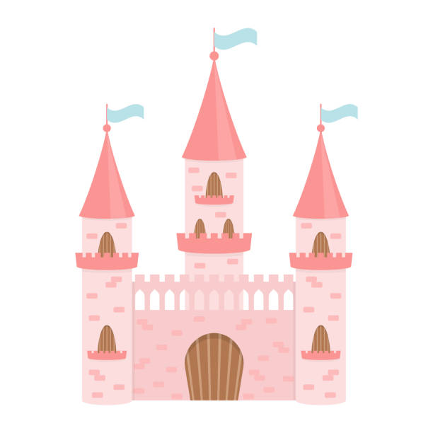 Castillo Rosa Vector 5.200+ Castillo De Cuento De Hadas Y Hermosa Princesa Ilustraciones de ...