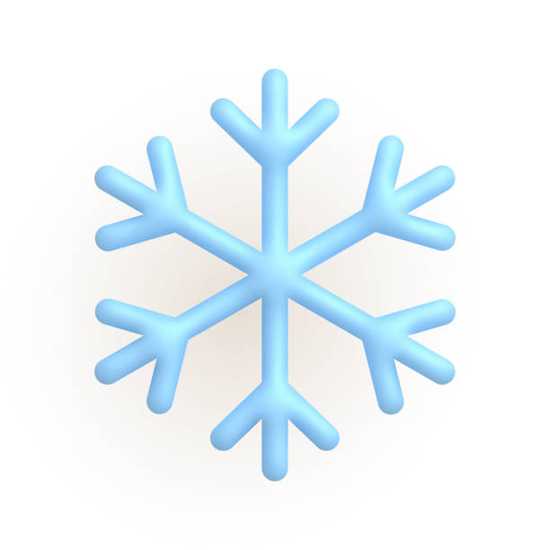 Snowflake Snow Cute Weather Realistic Icon 3d Cartoon Stock Illustration -  Download Image Now - iStock
