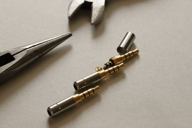 istock 3.5mm stereo mini plug for the headphones 1395541134