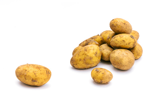 A potato is a vegetable, the Solanum tuberosum. The part of the potato that people eat is a tuber that grows under the ground. Potato is annual plant in the nightshade family (Solanaceae). Potato tubers have now become one of the important staple foods in Europe even though they were originally imported from South America.