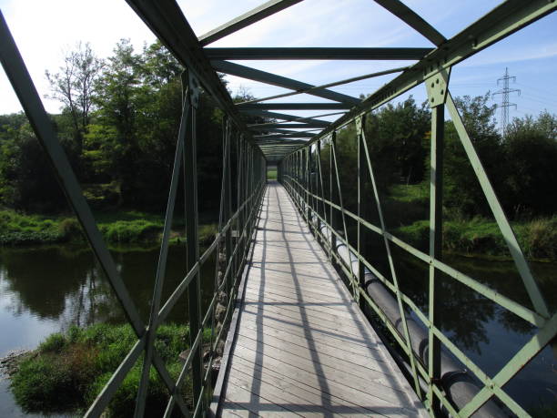 istock Bridge for Cyclists and Pedestrians over a river 1395542093
