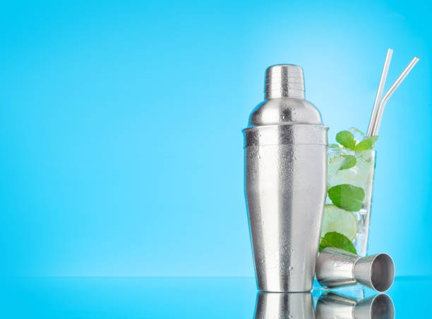 istock Mojito cocktail and cocktail shaker 1395543208
