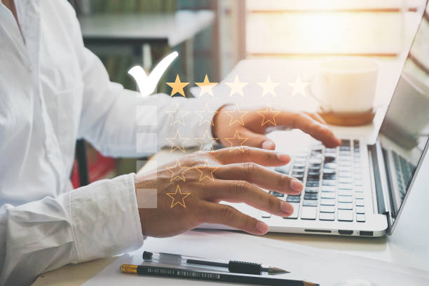 istock Customer service and Satisfaction concept, Customer service experience and business satisfaction survey concept, smiley face icon for evaluate and service, service satisfaction concept. 1395550200