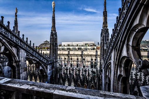 Buildings Across Duomo In Milan, Italy