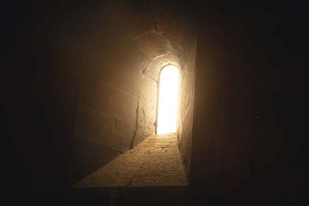 istock Dark view. Window in the church 1395564814