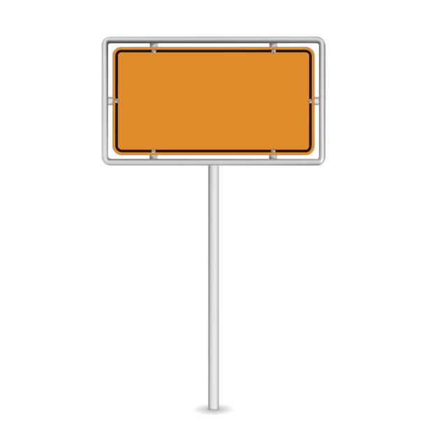 istock vector illustration of yellow road sign isolated on white background 1395565208