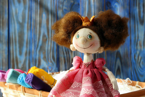 istock Textile handmade soft doll princess 1395570217