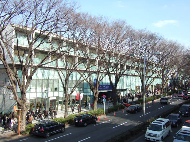 landschaft von omotesando. - omotesando hills stock-fotos und bilder