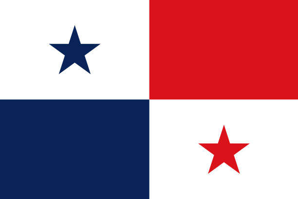 Panama flag.Symbol of Panama. Vector illustration. Panama flag.Symbol of Panama. Vector illustration. panamanian flag stock illustrations